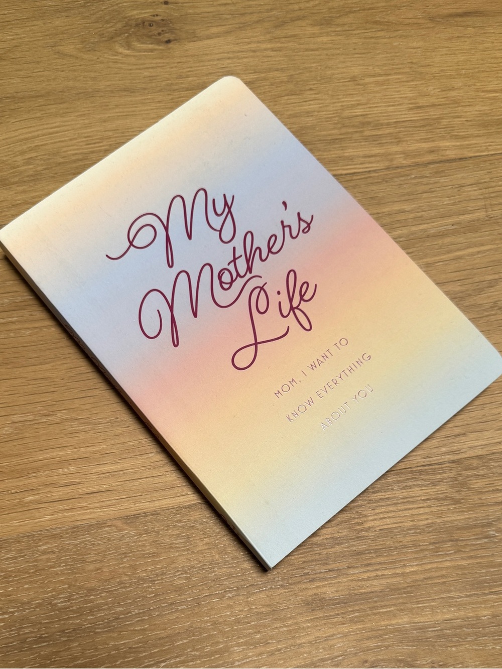 My Mother's Life Keepsake Anecdote Journal Mom’s Day Gift Book Family History